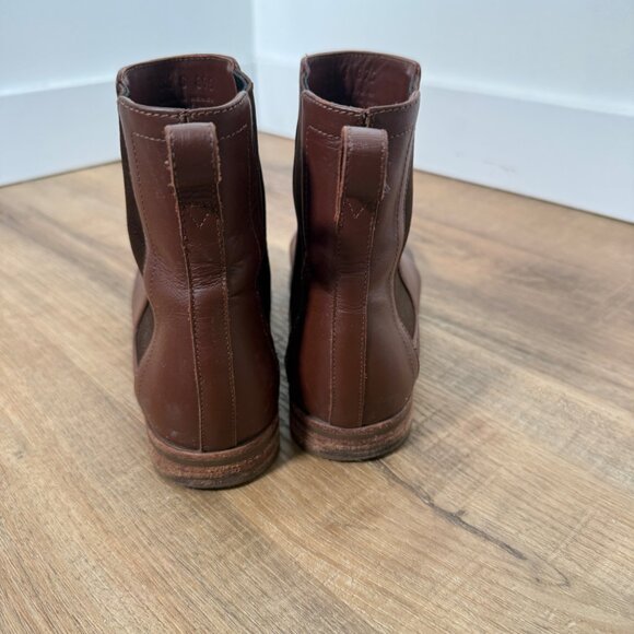 Poppy Barley Leather Chelsea Boot Chocolate Brown Minimalist Classic 6.5 - Picture 6 of 11